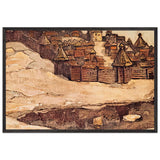 Old Town by Nicholas Roerich, framed poster