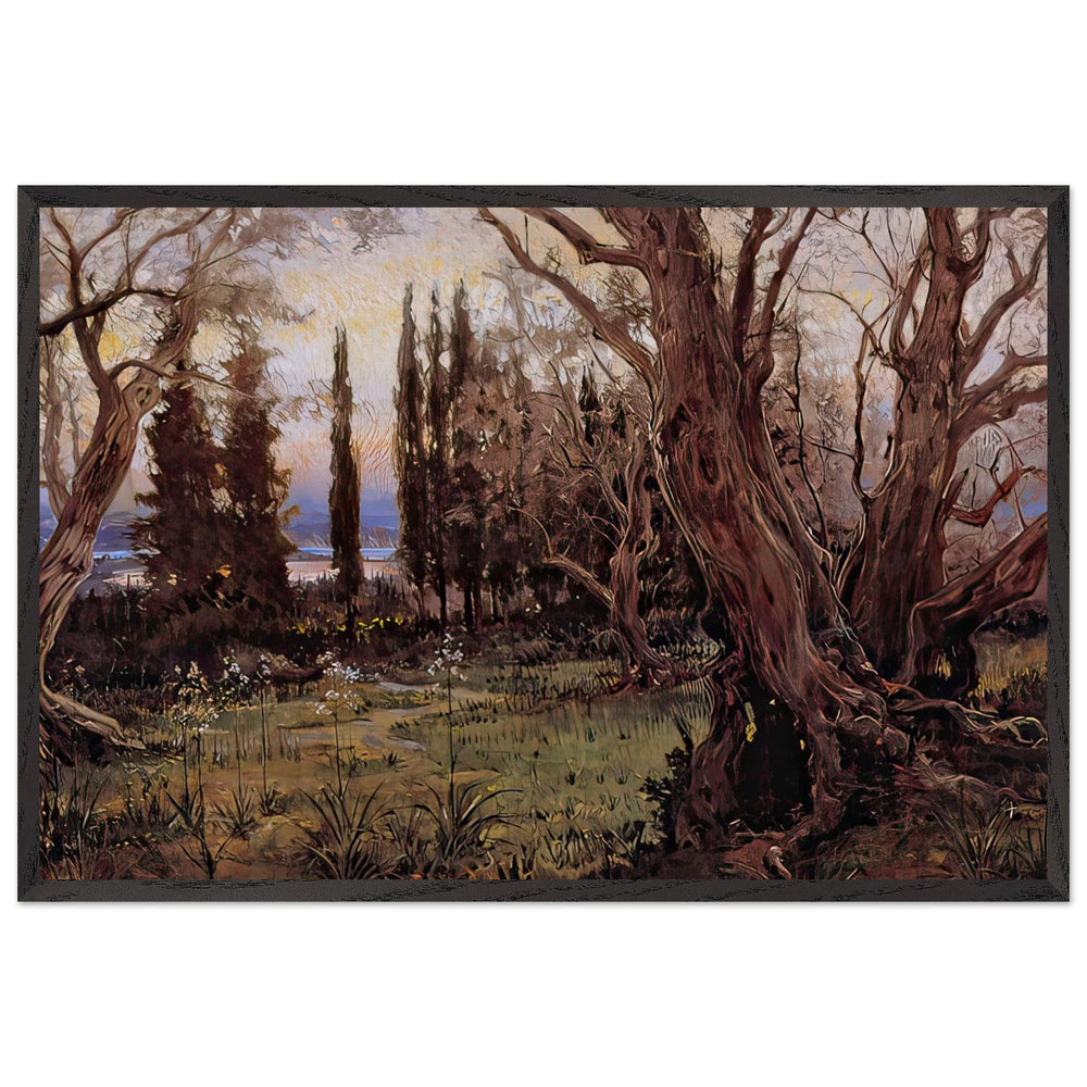 Olivos Y Cipreses by José Garnelo, framed poster