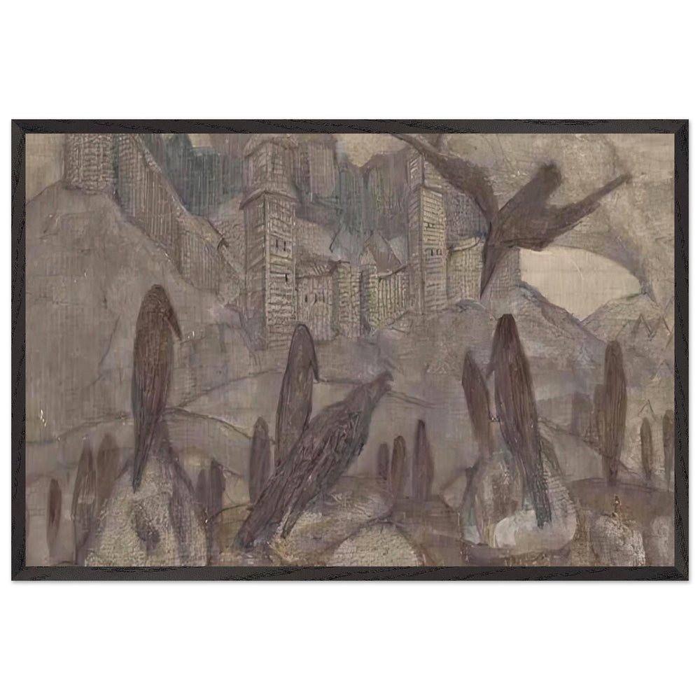 Ominous by Nicholas Roerich, framed poster