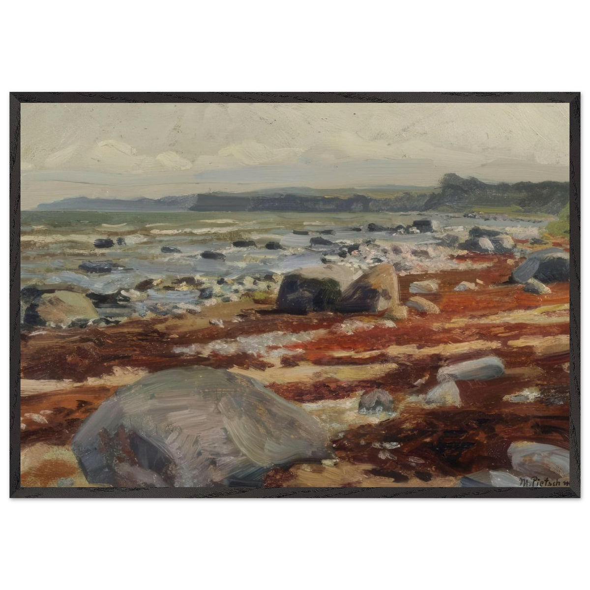 On the Coast of Rügen by Max Pietschmann, framed poster, view 3