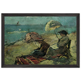 On the Falaise, Under the Umbrella by Gheorghe Petrascu, framed poster, view 2
