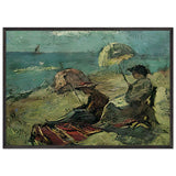 On the Falaise, Under the Umbrella by Gheorghe Petrascu, framed poster, view 3