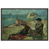 On the Falaise, Under the Umbrella by Gheorghe Petrascu, framed poster