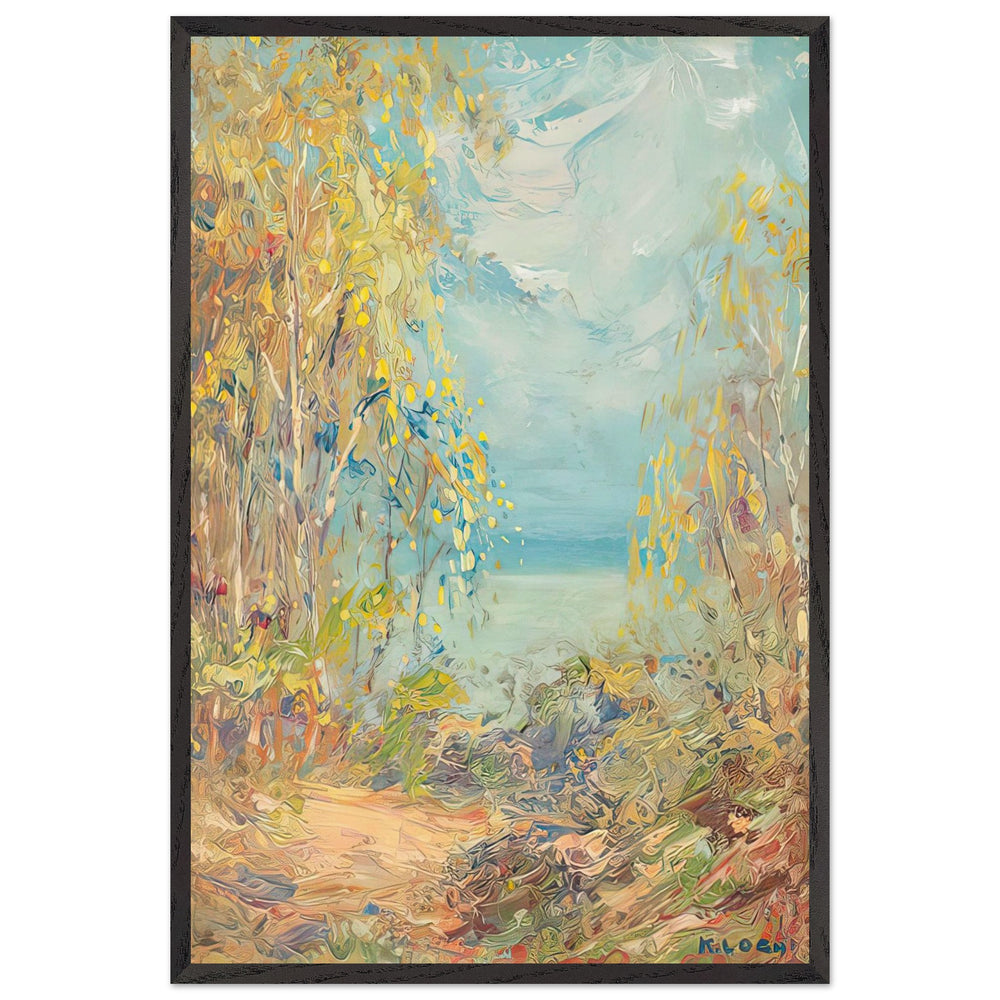 On the Lakeshore by Kimon Loghi, framed poster