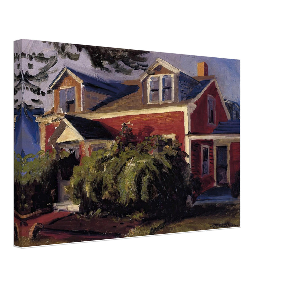 Our Red Cottage, Gloucester by John French Sloan, canvas