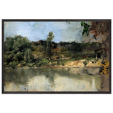 Paisaje Con Río by José Garnelo, framed poster