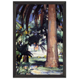 Palm Trees, Antibes by Samuel Peploe, framed poster, view 2