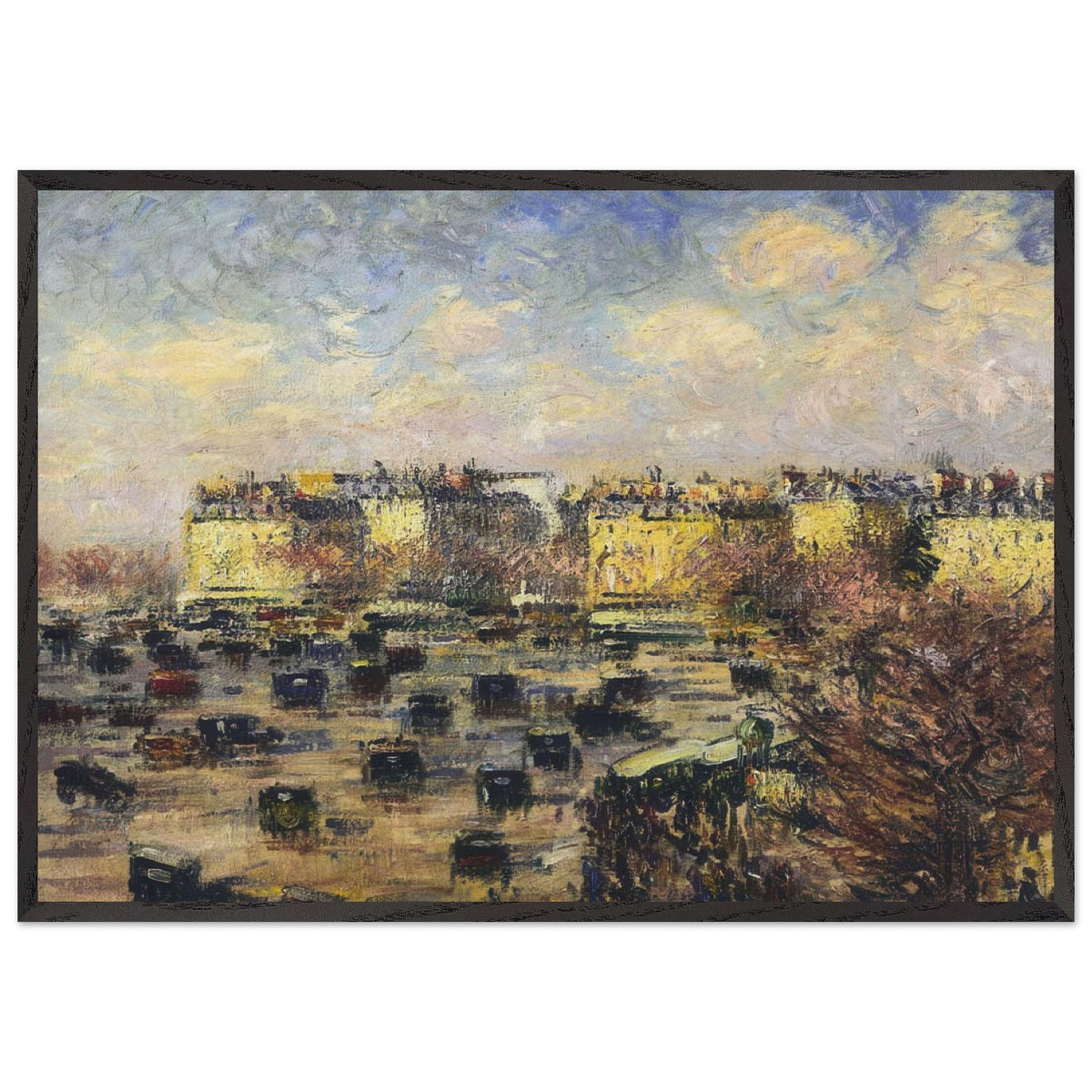 Paris Wagram Avenue by Gustave Loiseau, framed poster, view 3