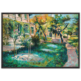 Parkban 1917, Olaj, Papírlemez, 68x96cm by Scheiber Hugó, framed poster, view 3