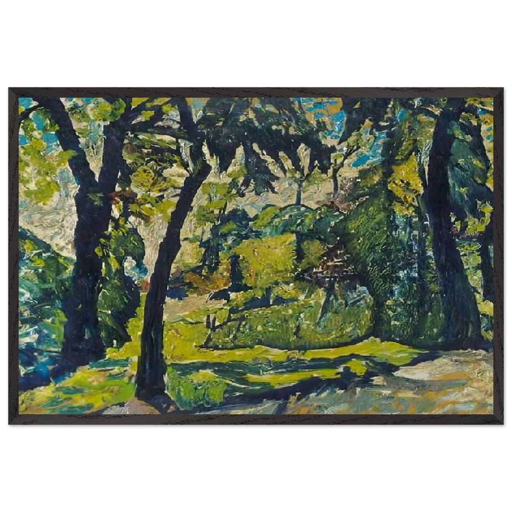 Parkrészlet by Scheiber Hugó, framed poster