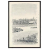 Part of Izvara Lake by Nicholas Roerich, framed poster