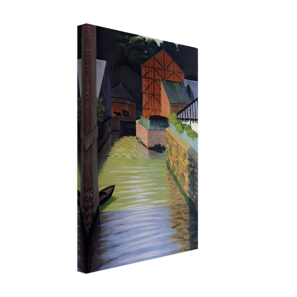 Part of the Town of Pont Audemer by Felix Vallotton, canvas, view 2