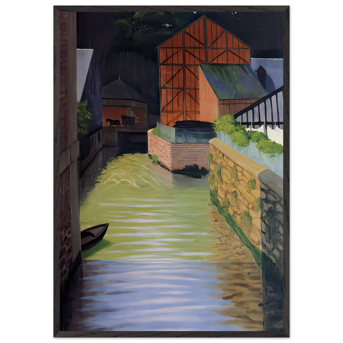 Part of the Town of Pont Audemer by Felix Vallotton, framed poster, view 3