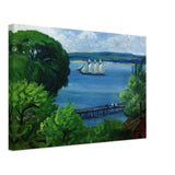 Passing Schooner by John French Sloan, canvas