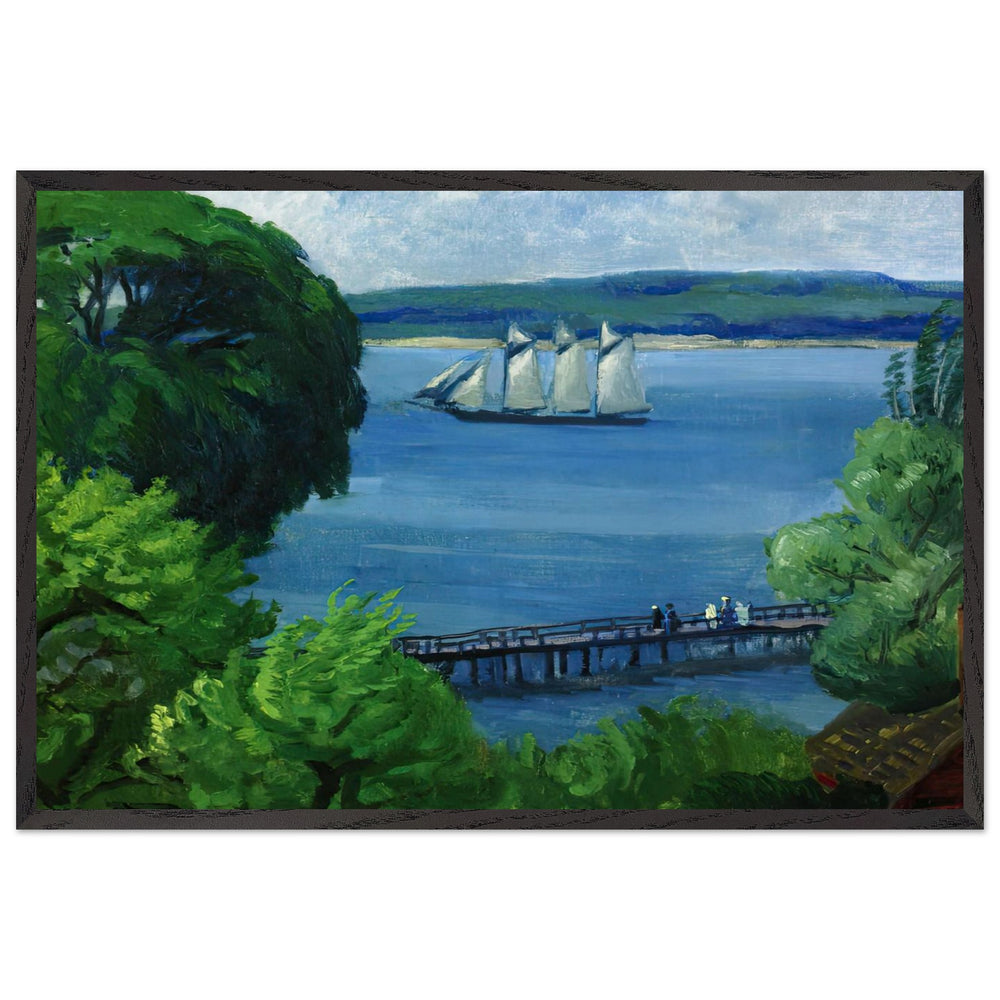 Passing Schooner by John French Sloan, framed poster