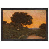 Pastoral Scene at Sunset by Granville Redmond, framed poster, view 2
