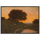 Pastoral Scene at Sunset by Granville Redmond, framed poster, view 3