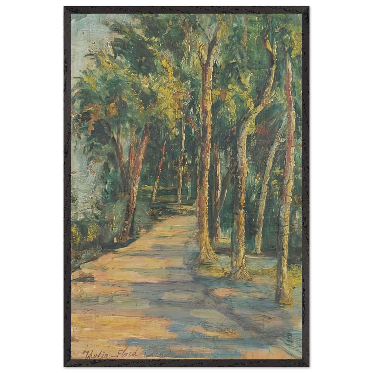 Path in the Forest by Thalia Flora-Karavia, framed poster