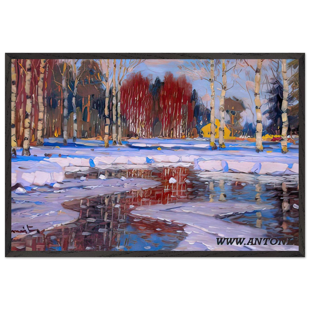 Pavasaris by Vilhelms Purvitis, framed poster