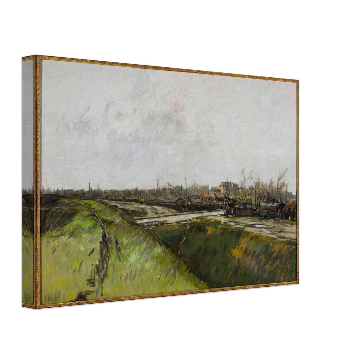 Pejzaż Podmiejski Z Okolic Paryża by Stanisław Wyspiański, canvas, view 2