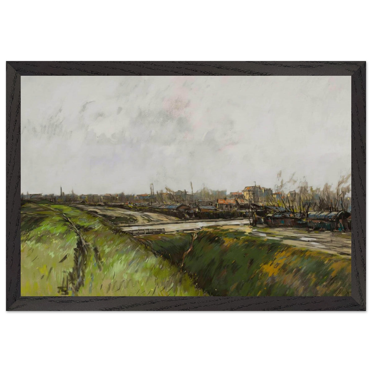 Pejzaż Podmiejski Z Okolic Paryża by Stanisław Wyspiański, framed poster, view 2