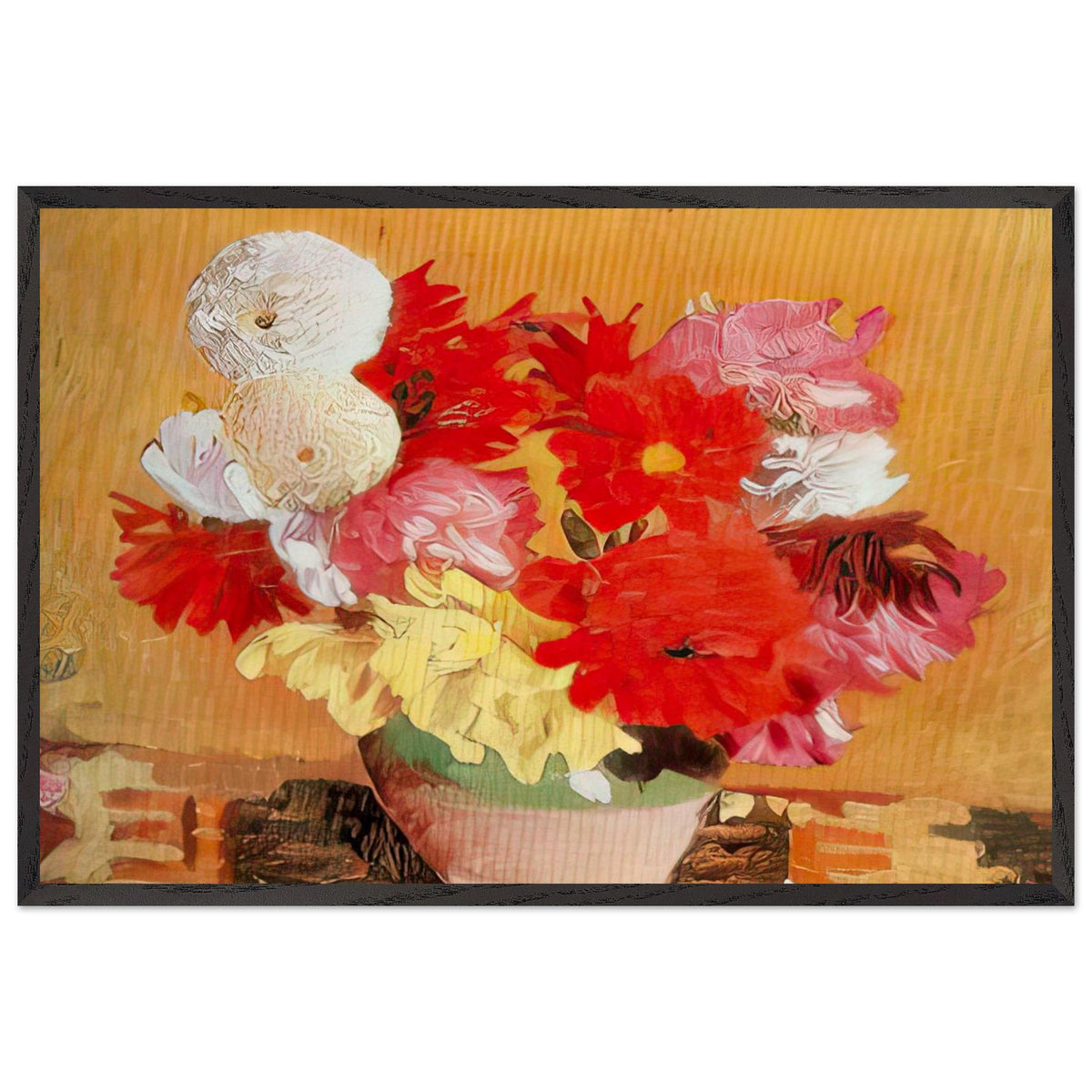 Peonies by Stefan Luchian, framed poster