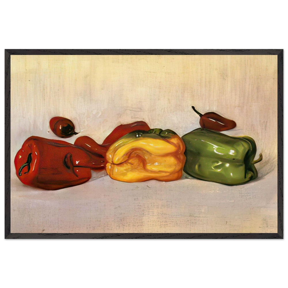 Peppers by Edward Okuń, framed poster
