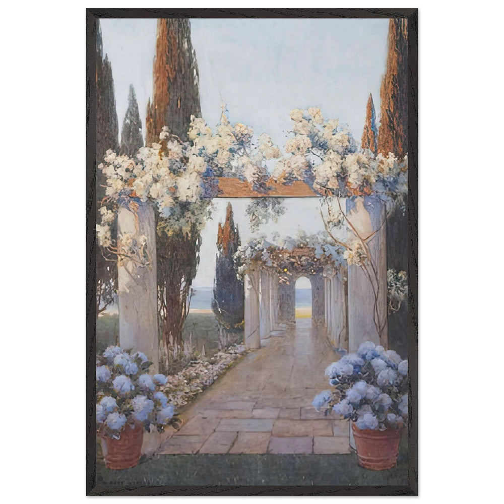Pergola by Albert Herter, framed poster