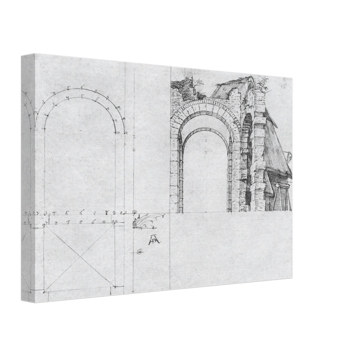 Perspectivist Study by Albrecht Durer, canvas, view 2