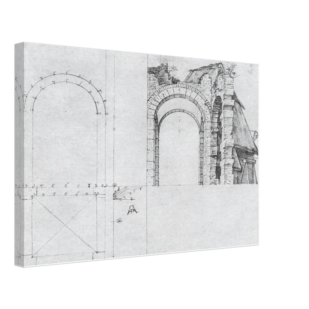 Perspectivist Study by Albrecht Durer, canvas