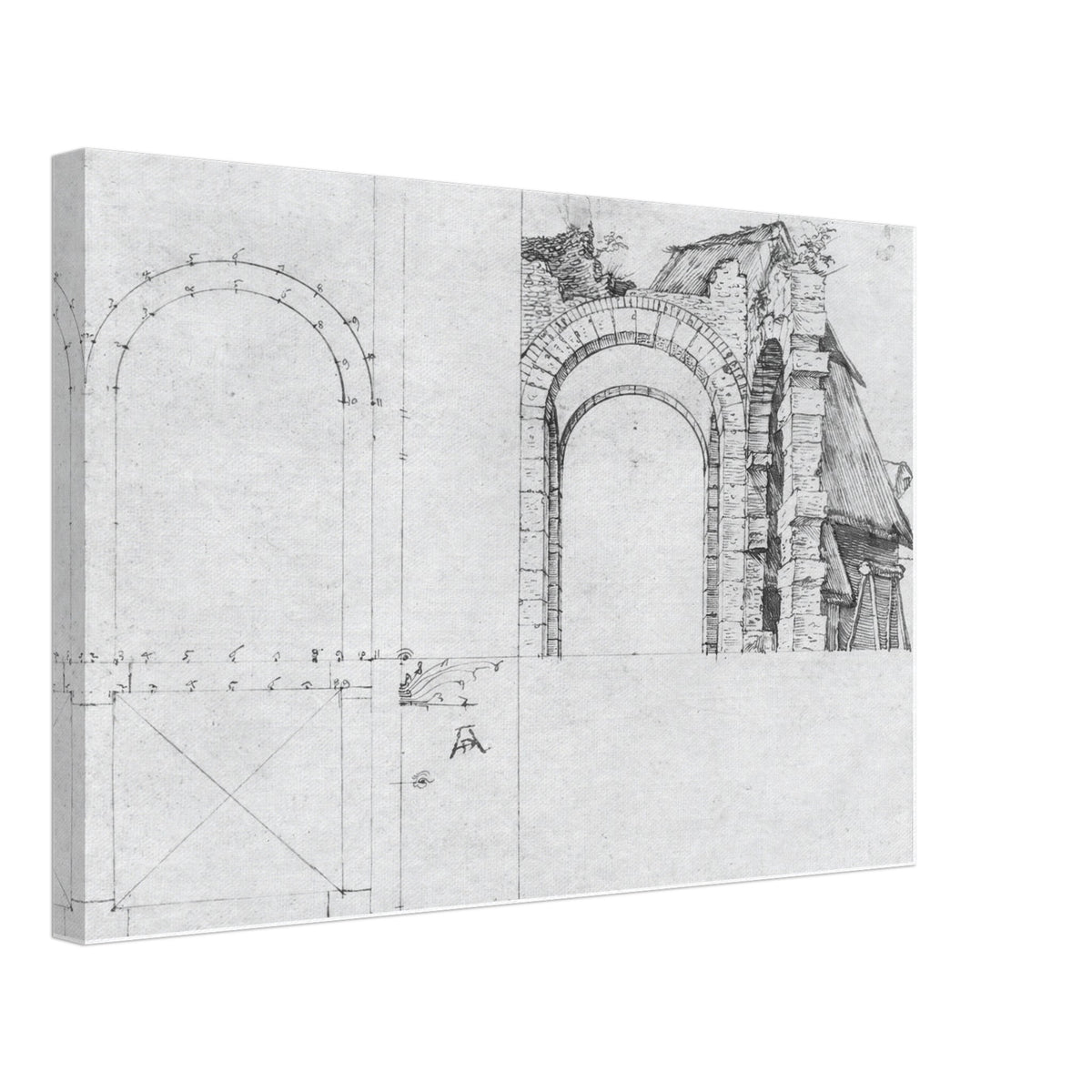 Perspectivist Study by Albrecht Durer, canvas