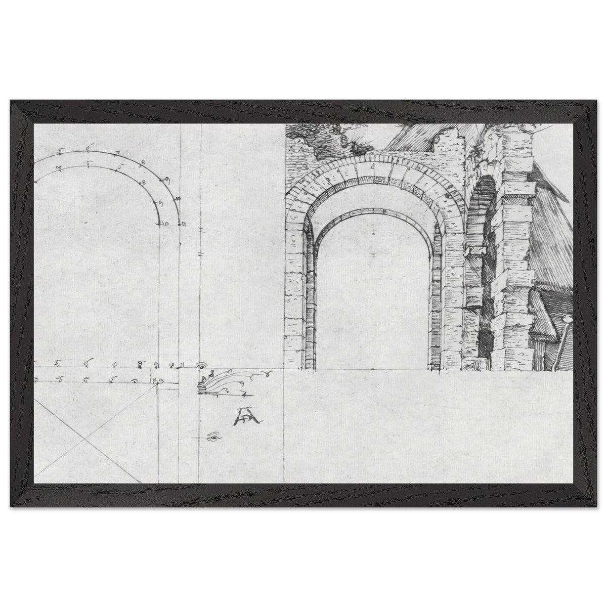 Perspectivist Study by Albrecht Durer, framed poster, view 2