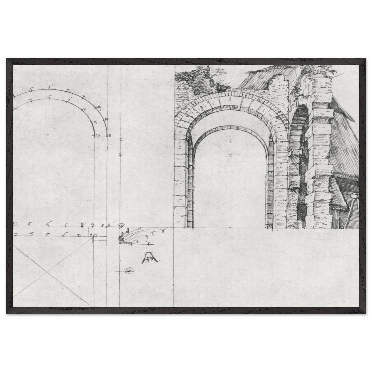 Perspectivist Study by Albrecht Durer, framed poster, view 3