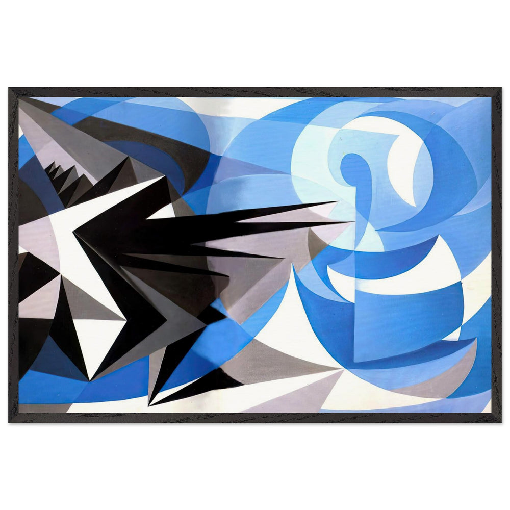 Pessimism and Optimism by Giacomo Balla, framed poster