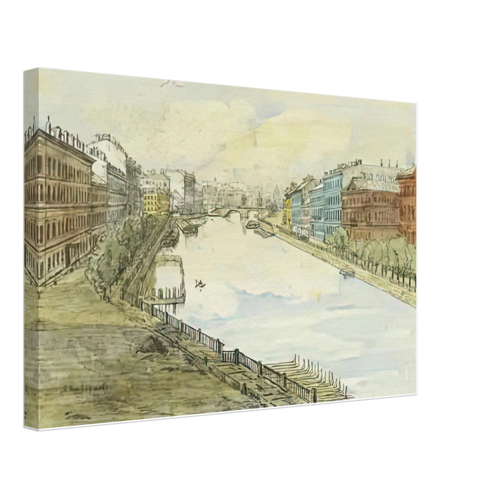Petersburg. Fontanka. by Anna Ostroumova-Lebedeva, canvas