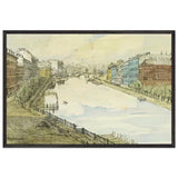 Petersburg. Fontanka. by Anna Ostroumova-Lebedeva, framed poster