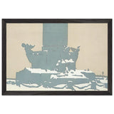 Petersburg. Rostral Column under the Snow by Anna Ostroumova-Lebedeva, framed poster, view 2
