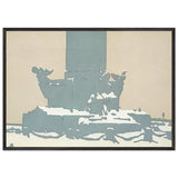 Petersburg. Rostral Column under the Snow by Anna Ostroumova-Lebedeva, framed poster, view 3