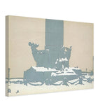 Petersburg. Rostral Column under the Snow by Anna Ostroumova-Lebedeva, canvas