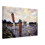 Petrograd. Red Columns by Anna Ostroumova-Lebedeva, canvas