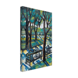 Pihenő a Parkban by Scheiber Hugó, canvas, view 2