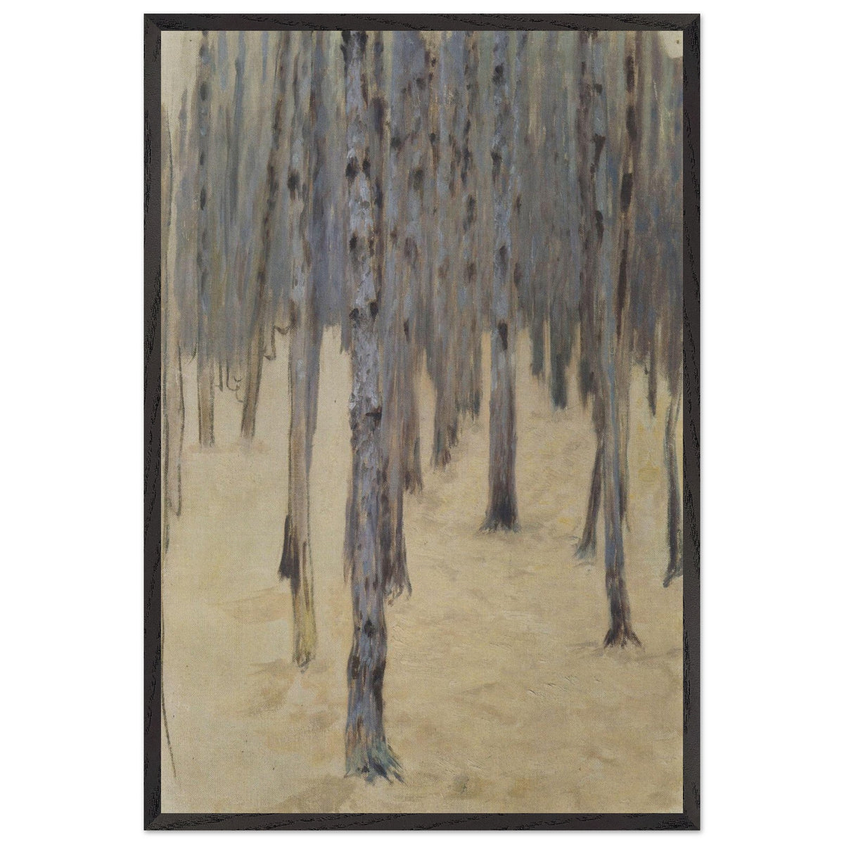 Pine Forest in Winter by Koloman Moser, framed poster