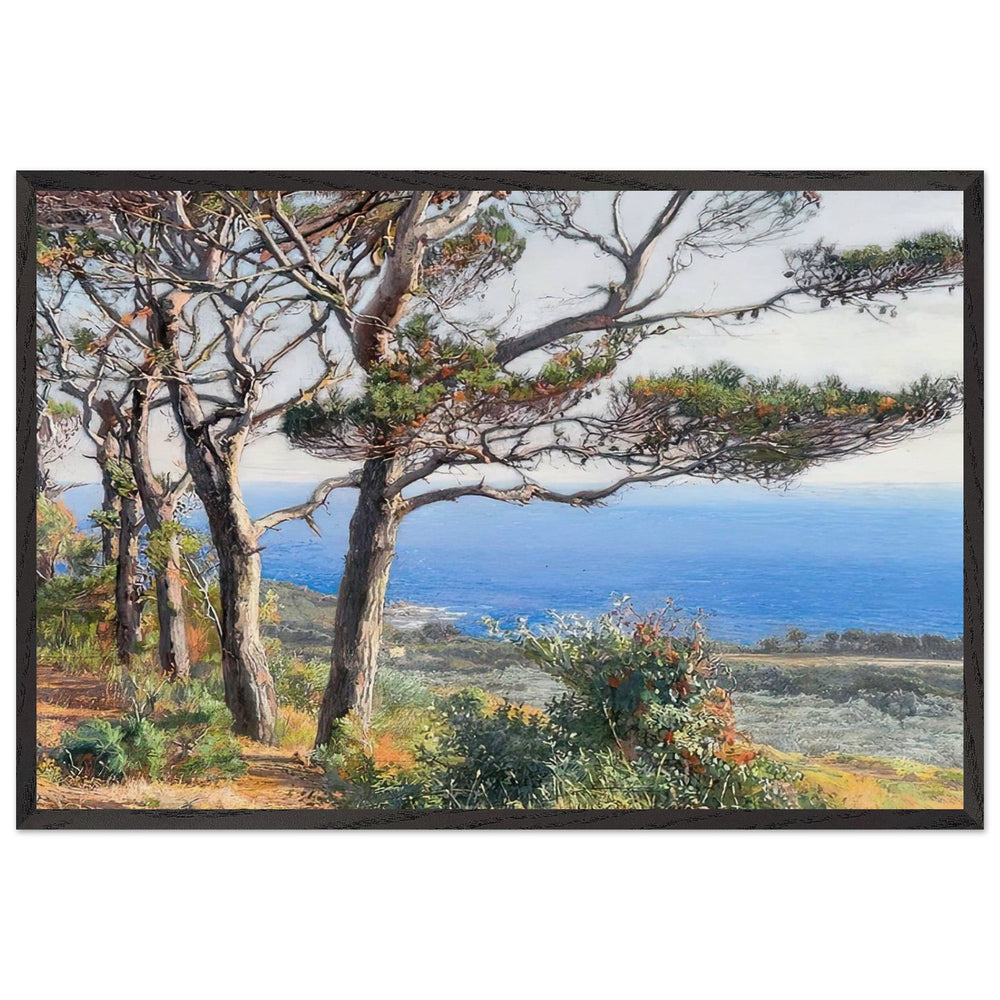 Pines by the Sea by Raffaello Gambogi, framed poster