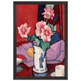 Pink Roses, Chinese Vase by Samuel Peploe, framed poster, view 2