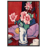 Pink Roses, Chinese Vase by Samuel Peploe, framed poster, view 3