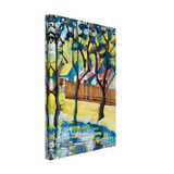 Pirostetős Ház by Scheiber Hugó, canvas, view 2