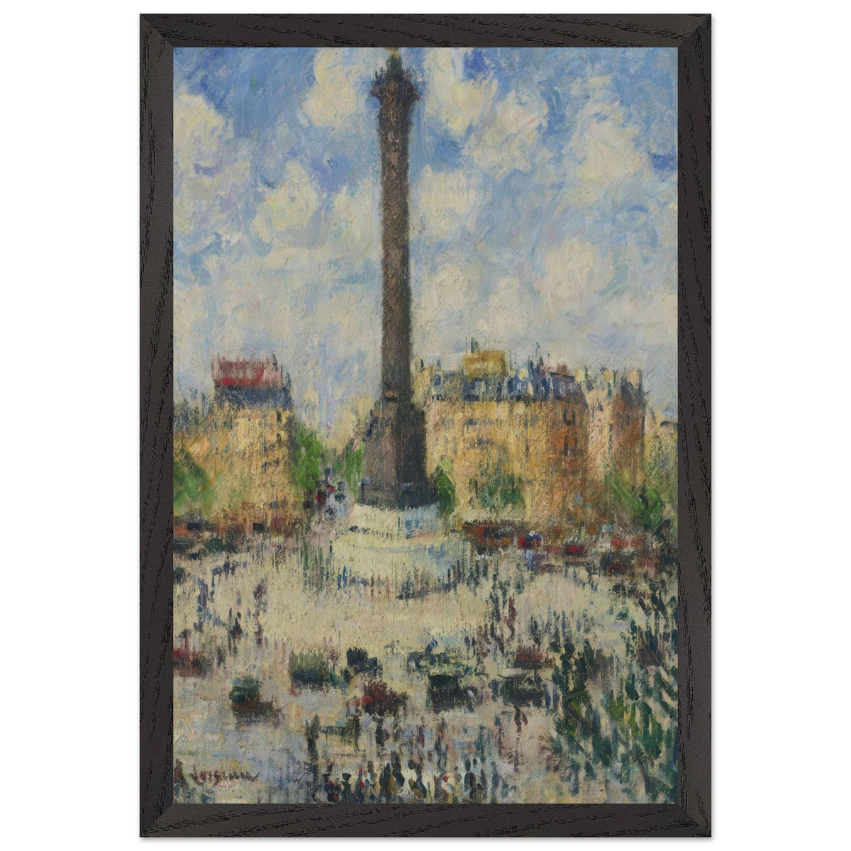 Place de la Bastille by Gustave Loiseau, framed poster, view 2