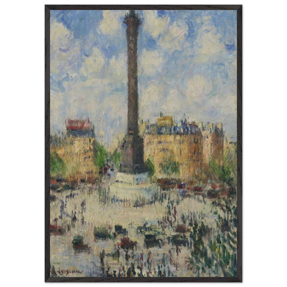 Place de la Bastille by Gustave Loiseau, framed poster, view 3
