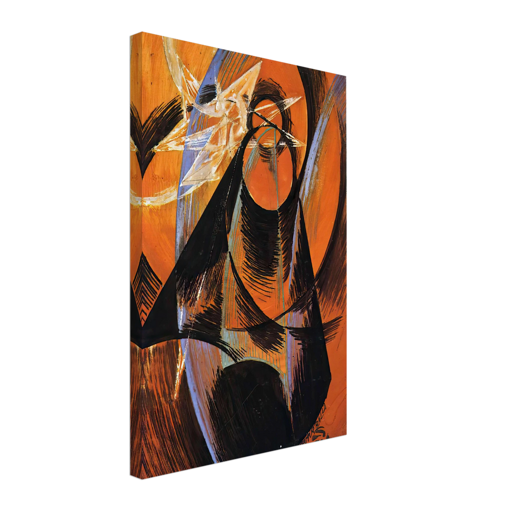 Planet Mercury passing in front of the Sun by Giacomo Balla, canvas