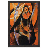 Planet Mercury passing in front of the Sun by Giacomo Balla, framed poster, view 2